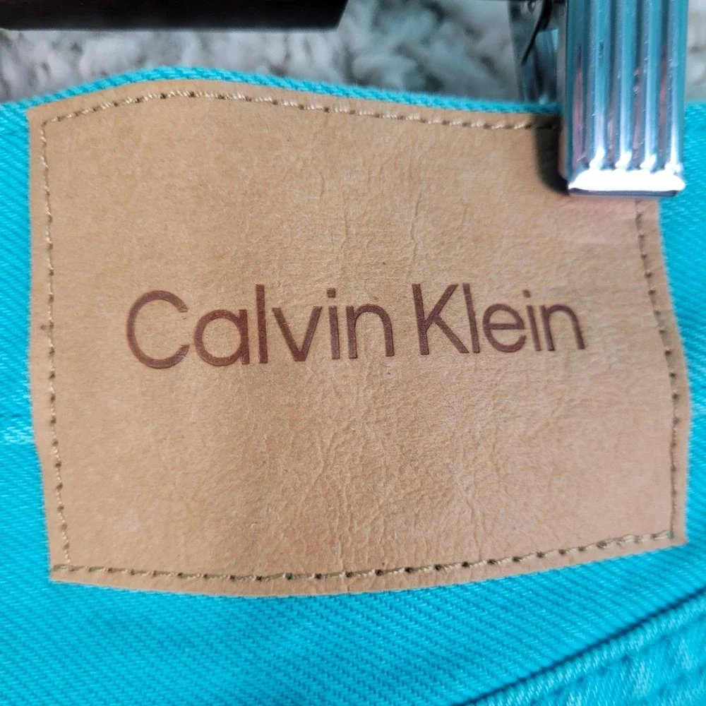 Calvin Klein Jeans Men's 30 x 29* Green Aqua Relaxed Fit 100% Cotton Denim‎ NEW